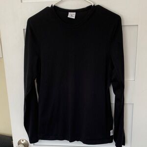 Woman’s Reigning Champ Canada Black Lightweight Pima Cotton Long Sleeved Top S